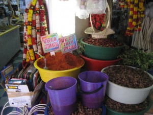 Spices for sale at Victoria's Market.